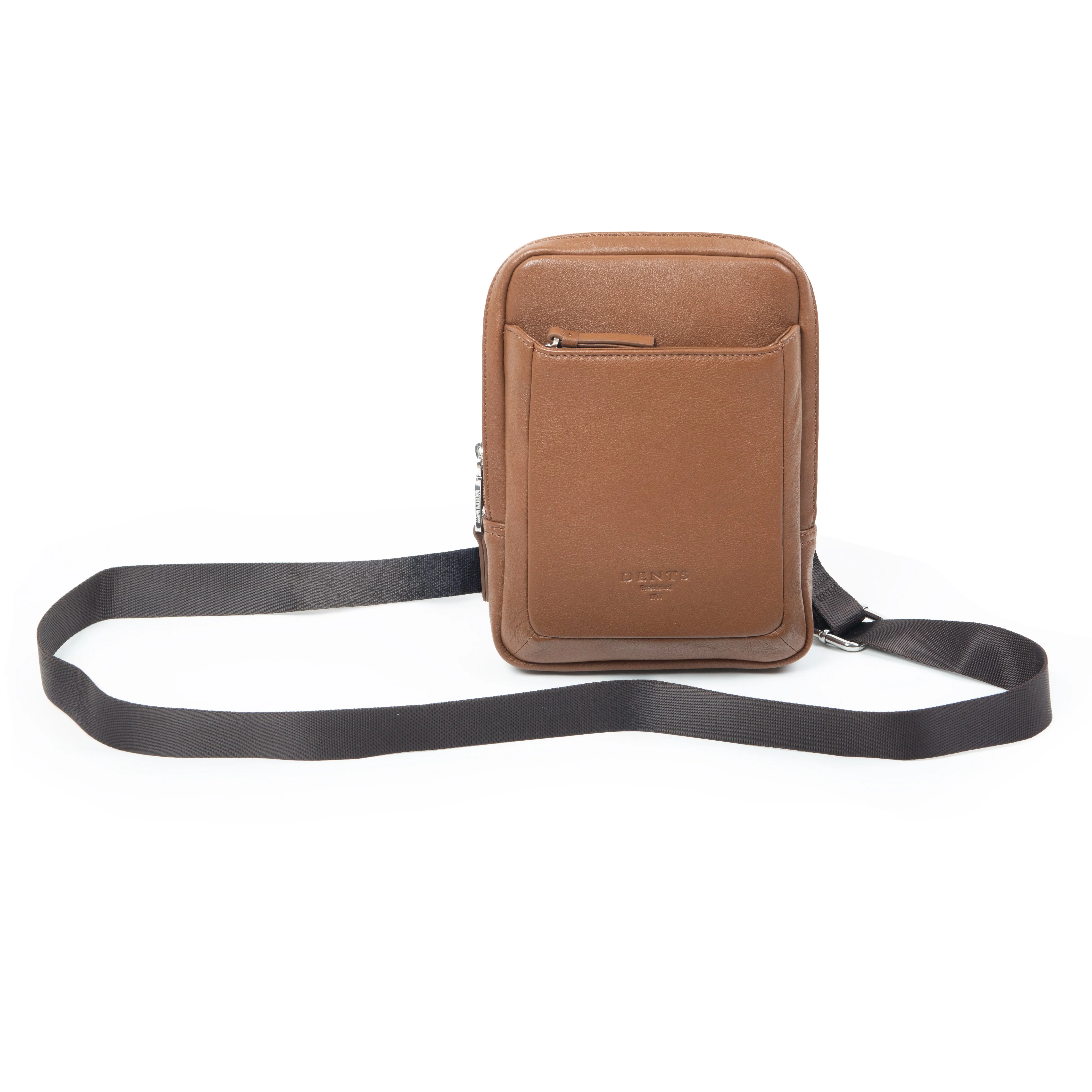 Men's Small Pebble Grain Leather Crossbody Bag