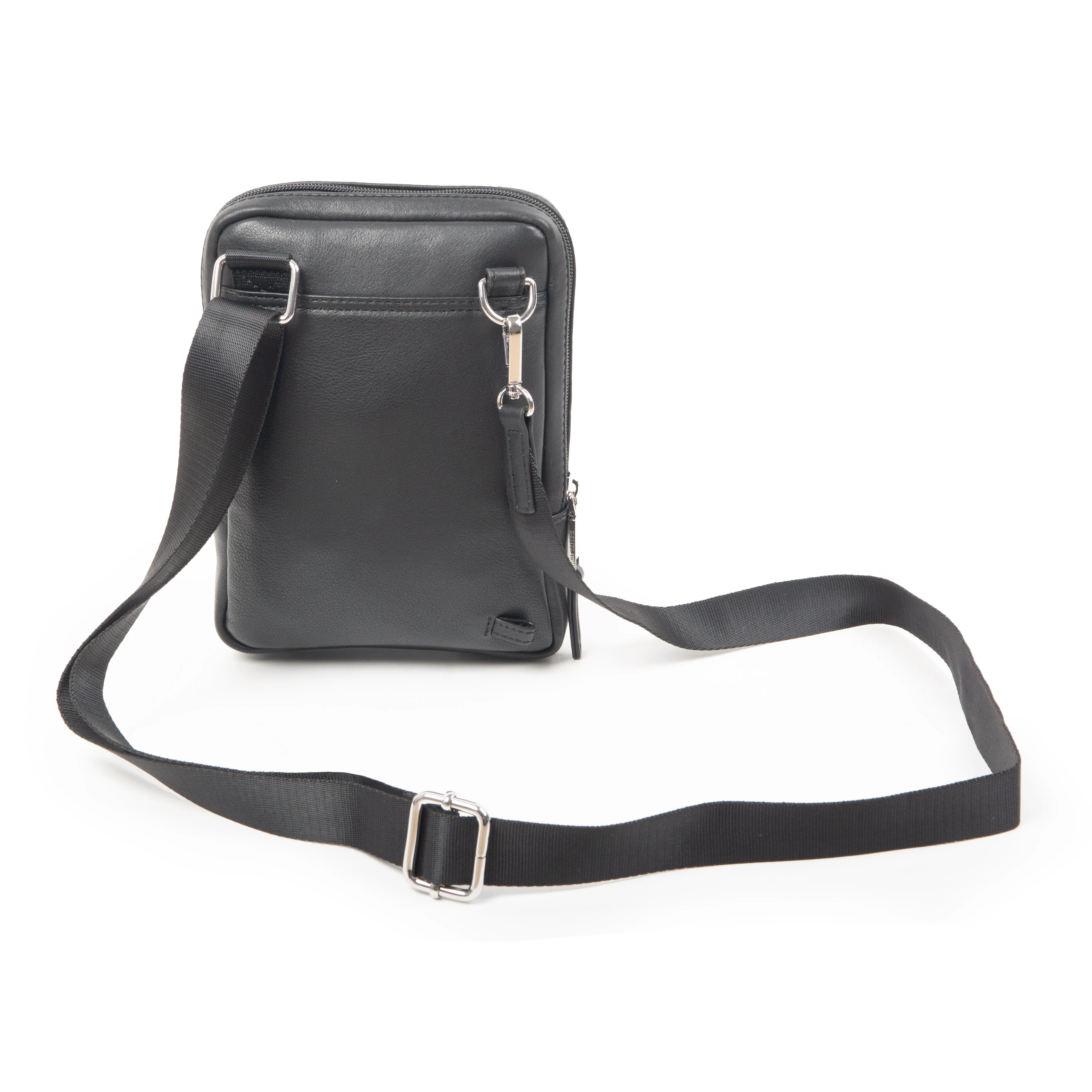 Men's Small Pebble Grain Leather Crossbody Bag
