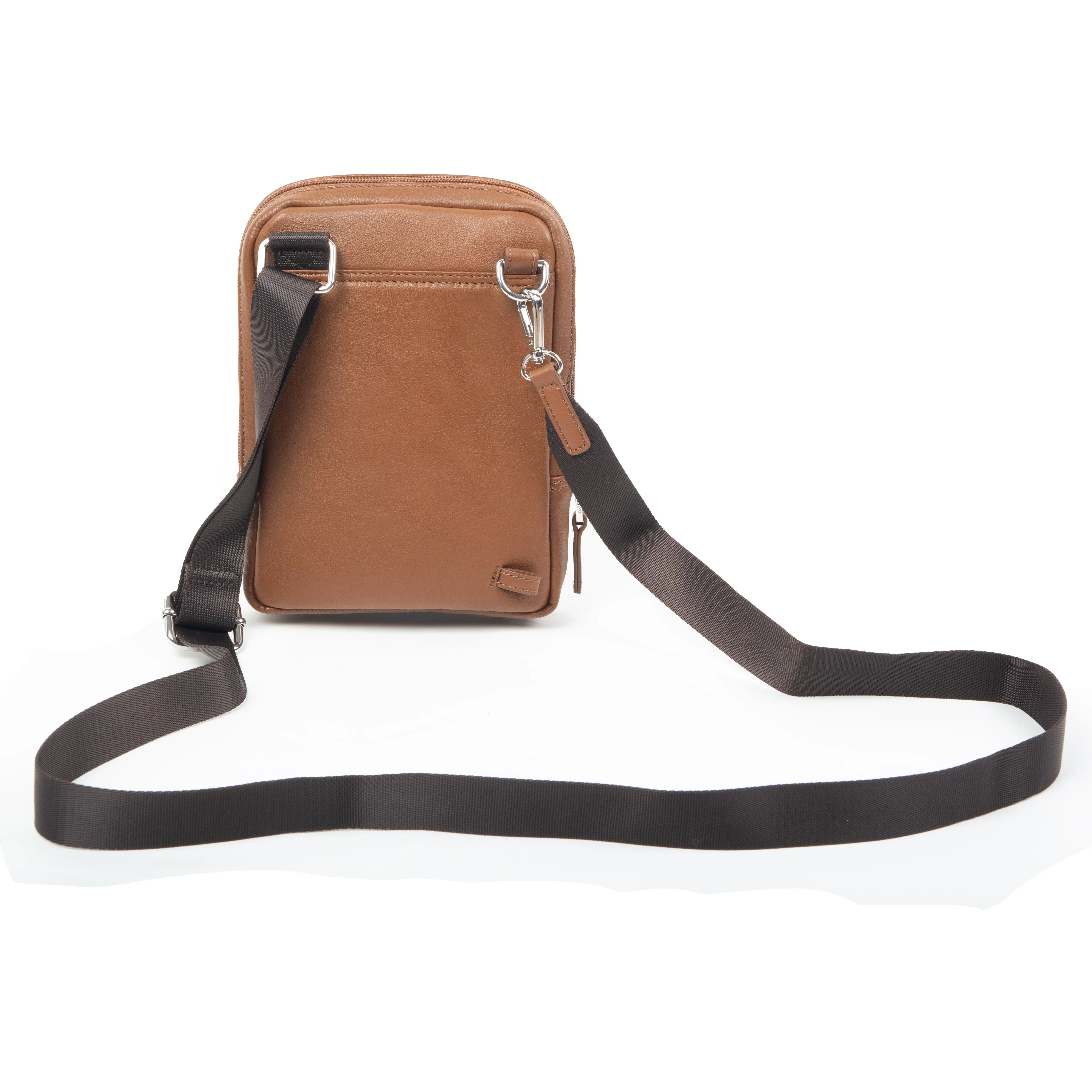 Men's Small Pebble Grain Leather Crossbody Bag