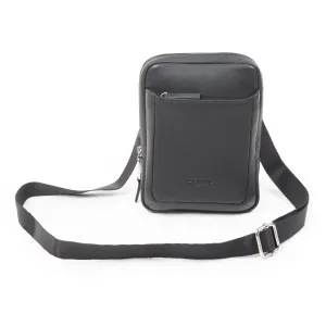 Men's Small Pebble Grain Leather Crossbody Bag