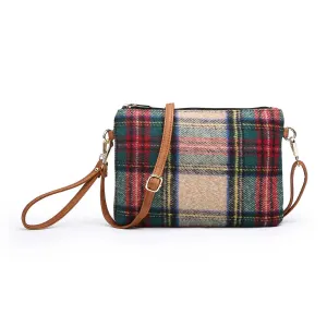 Meriam Clutch Crossbody Wristlet Plaid Multi
