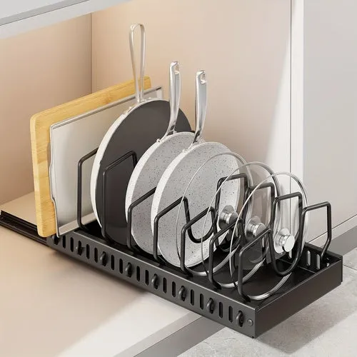 Metal Pull-Out Cabinet Organizer for Pots and Pans