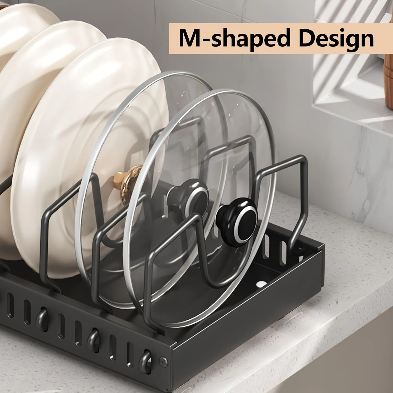 Metal Pull-Out Cabinet Organizer for Pots and Pans