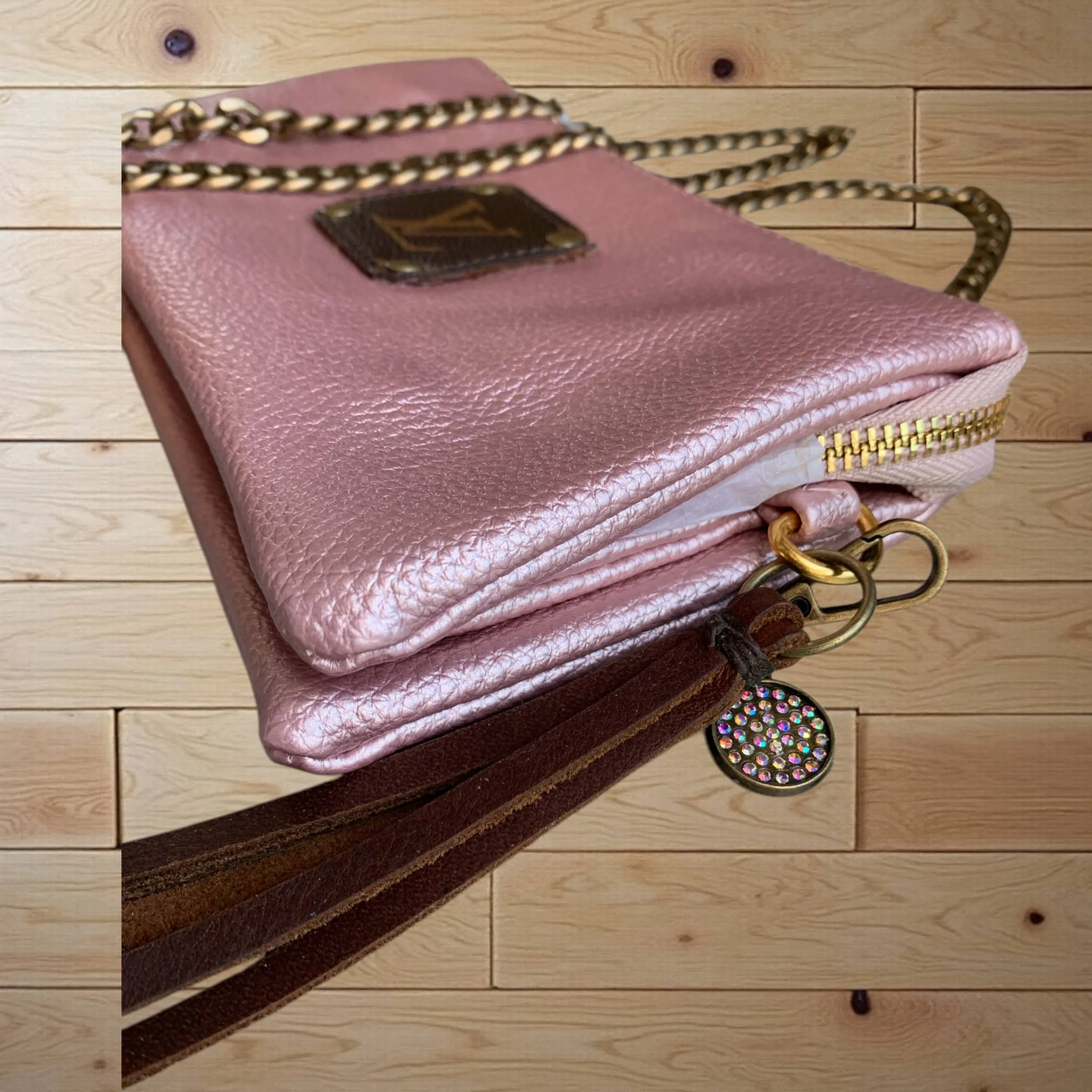 Metallic Blush Crossbody