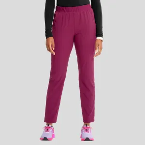 Mid Rise Pull-on Tapered Leg Cargo Pant | Wine
