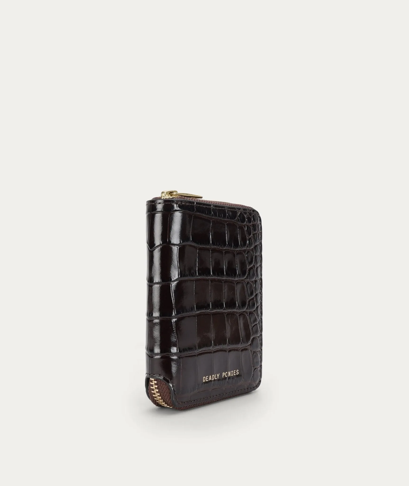Mini Wallet | Espresso Croc