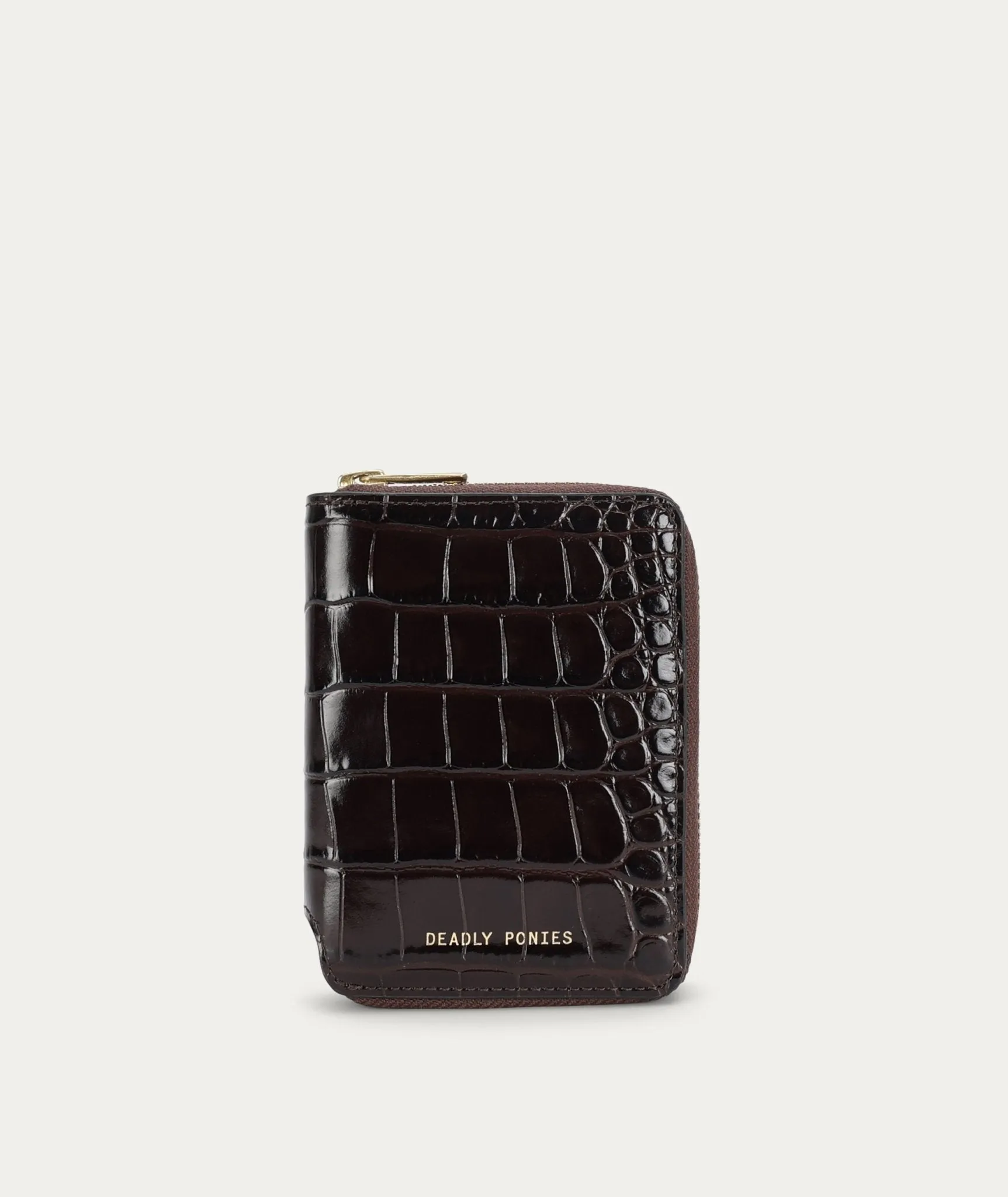 Mini Wallet | Espresso Croc