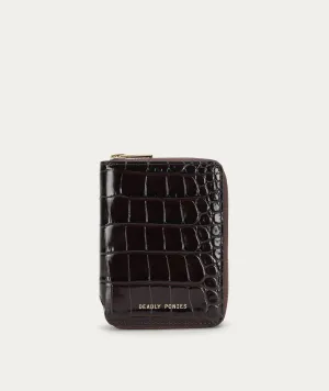 Mini Wallet | Espresso Croc