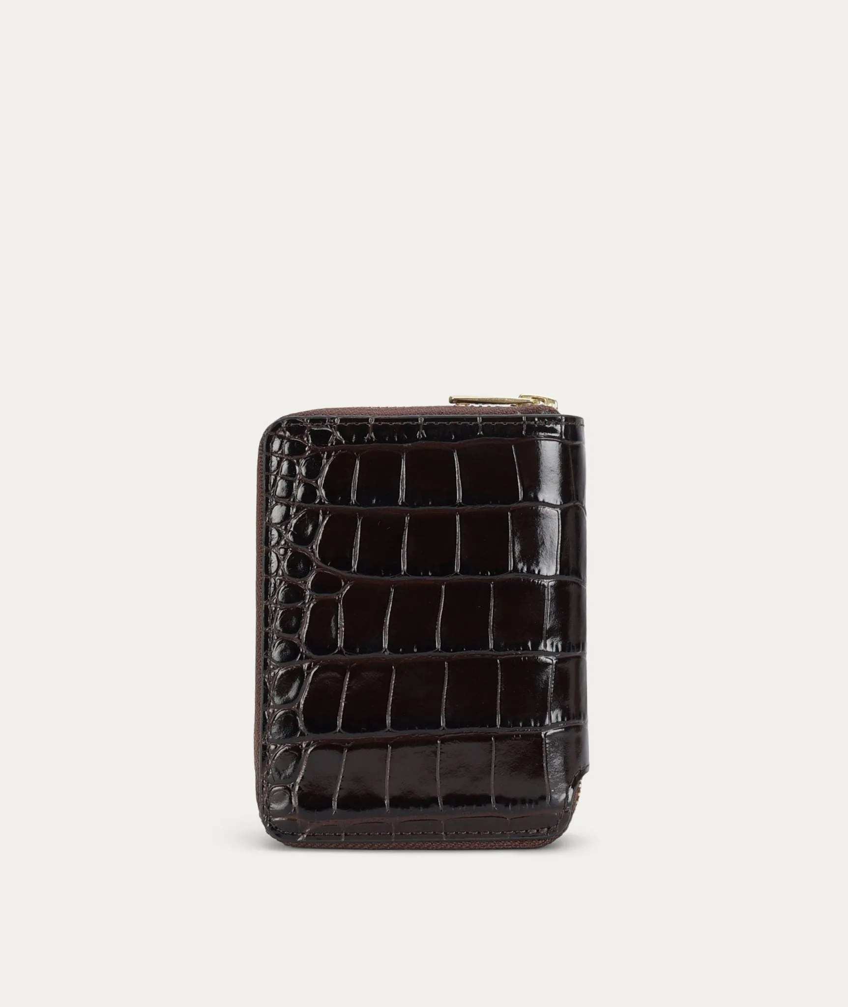 Mini Wallet | Espresso Croc
