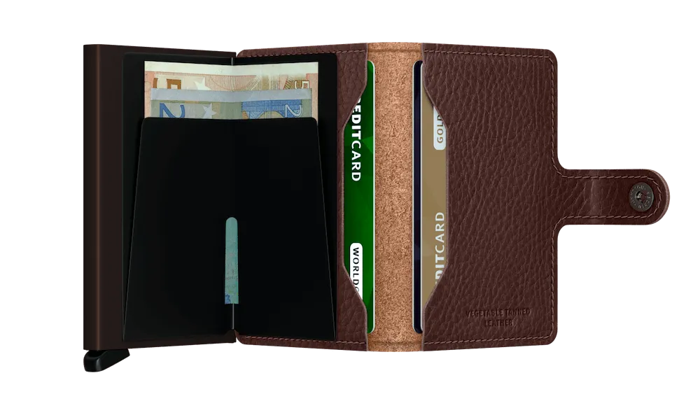 Miniwallet Veg Tanned - Espresso Brown