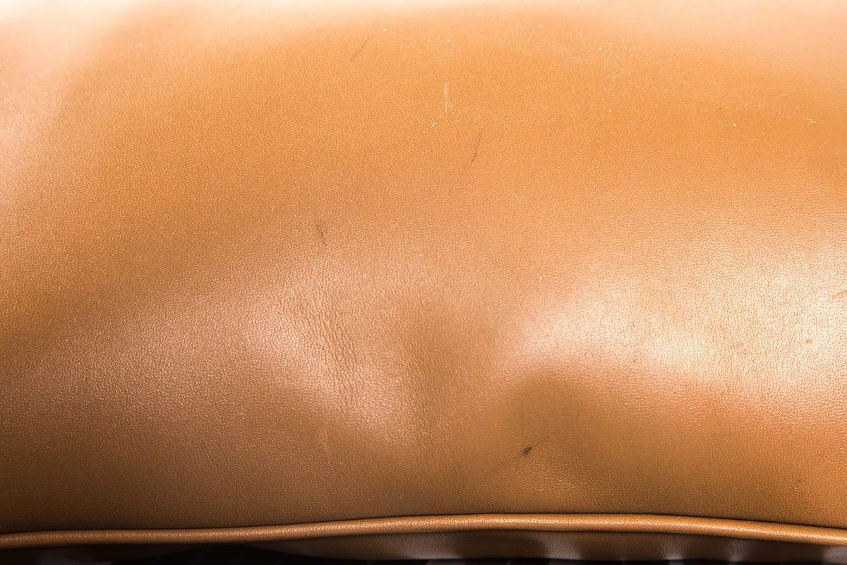 Miu Miu Light Brown Fringe Detail Leather Wristlet Clutch