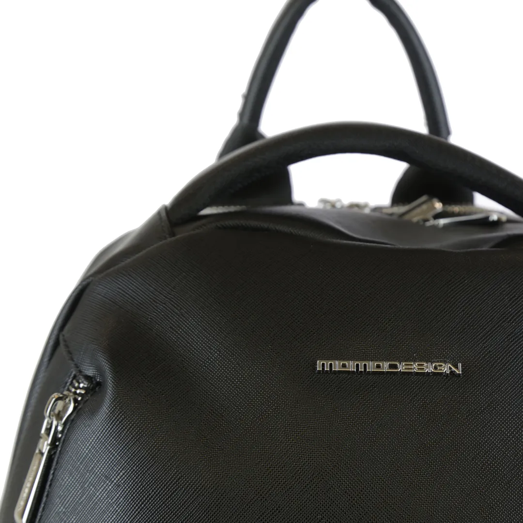 Momodesign Zaino Business Unico in Saffiano Nero