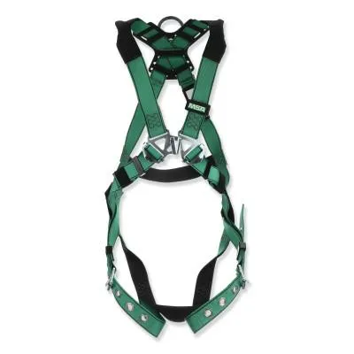 MSA V-FORM™ Full-Body Harness, Back D-Ring, Qwik-Fit™ Buckles, Super X-Large, 10197198