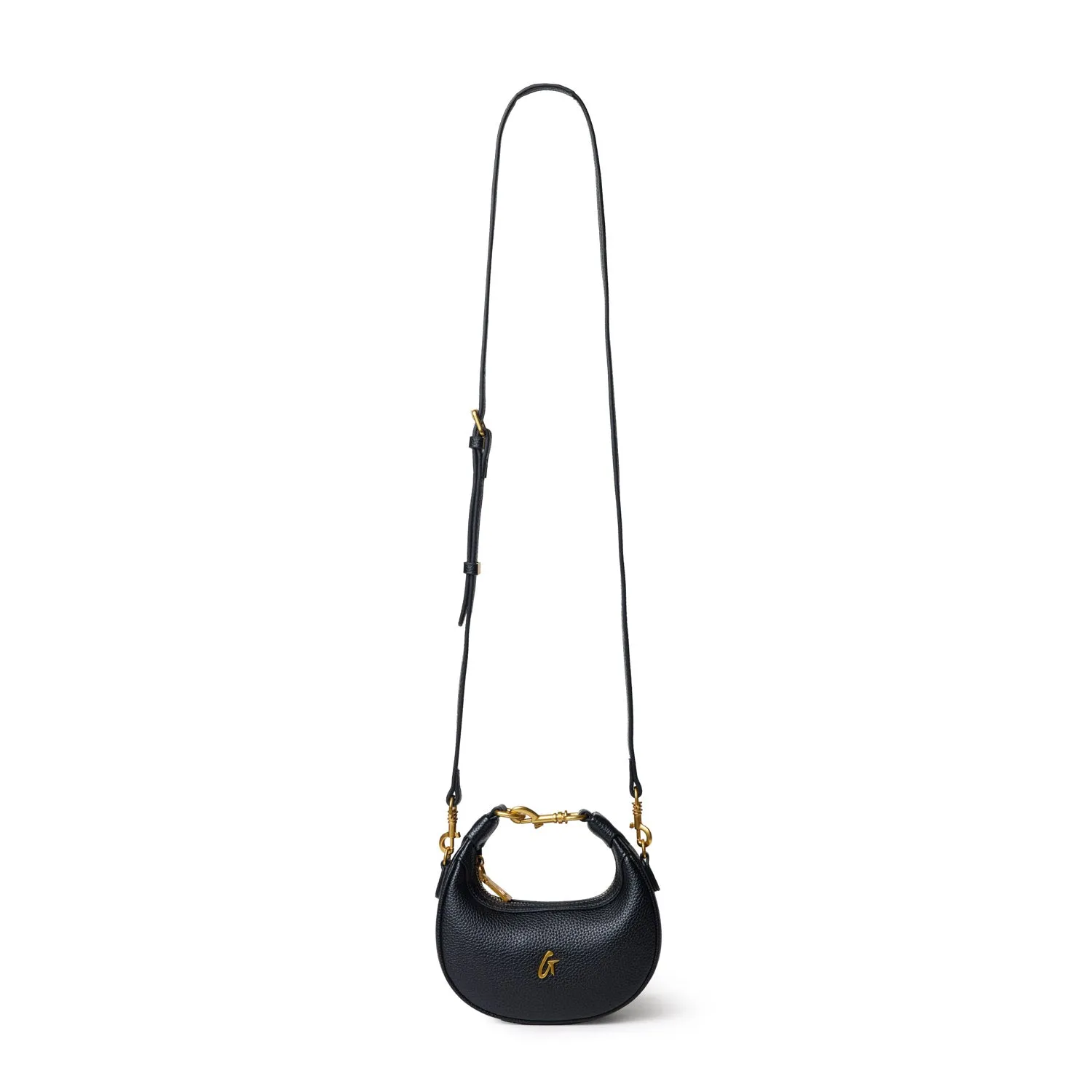 NANO PEBBLE HOBO BAG - BLACK