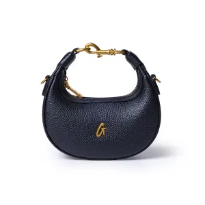 NANO PEBBLE HOBO BAG - BLACK