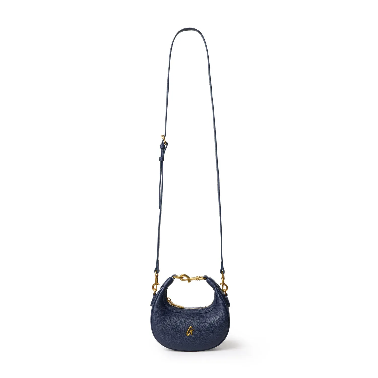 NANO PEBBLE HOBO BAG - NAVY