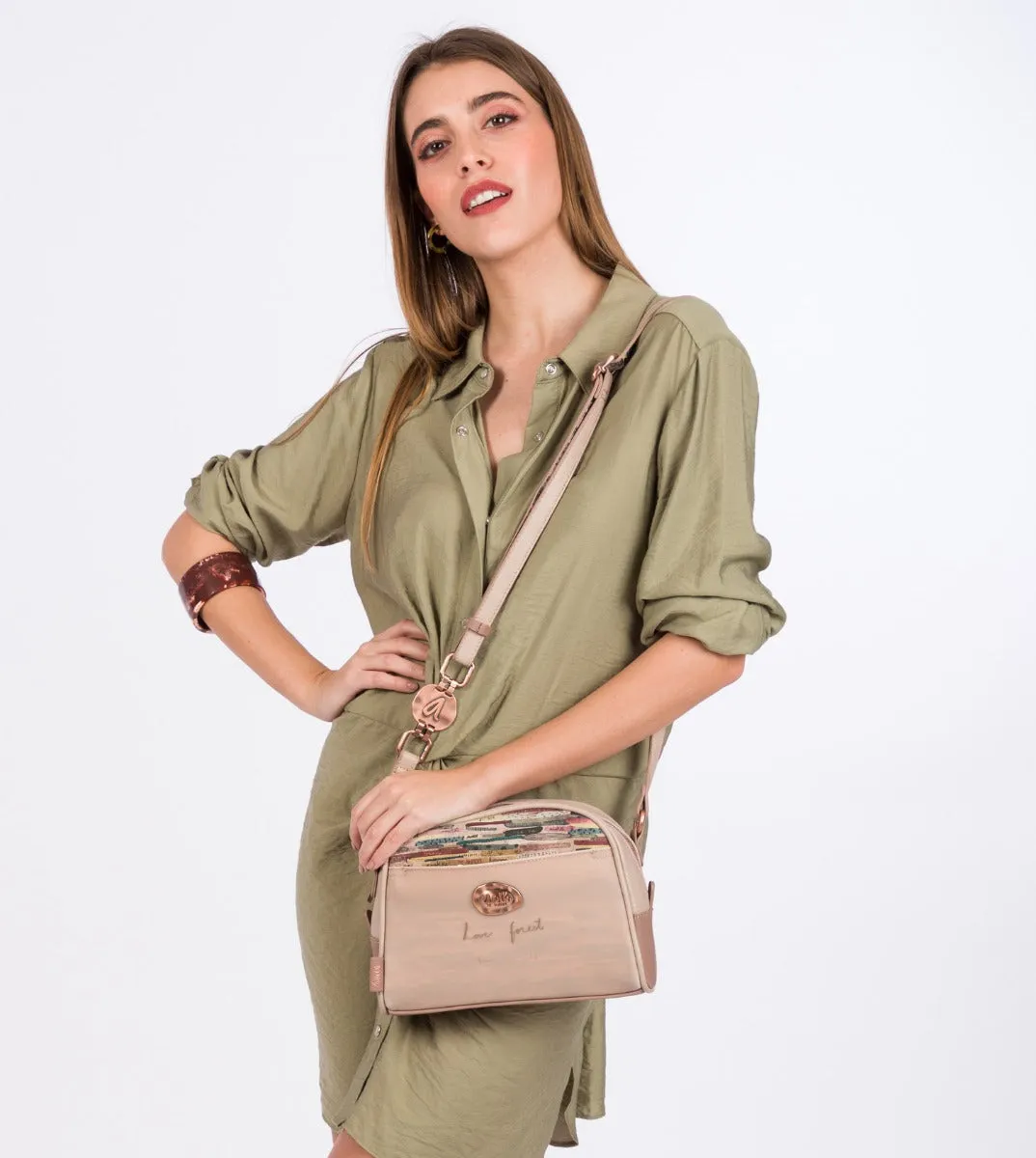 Nature vinyl crossbody bag