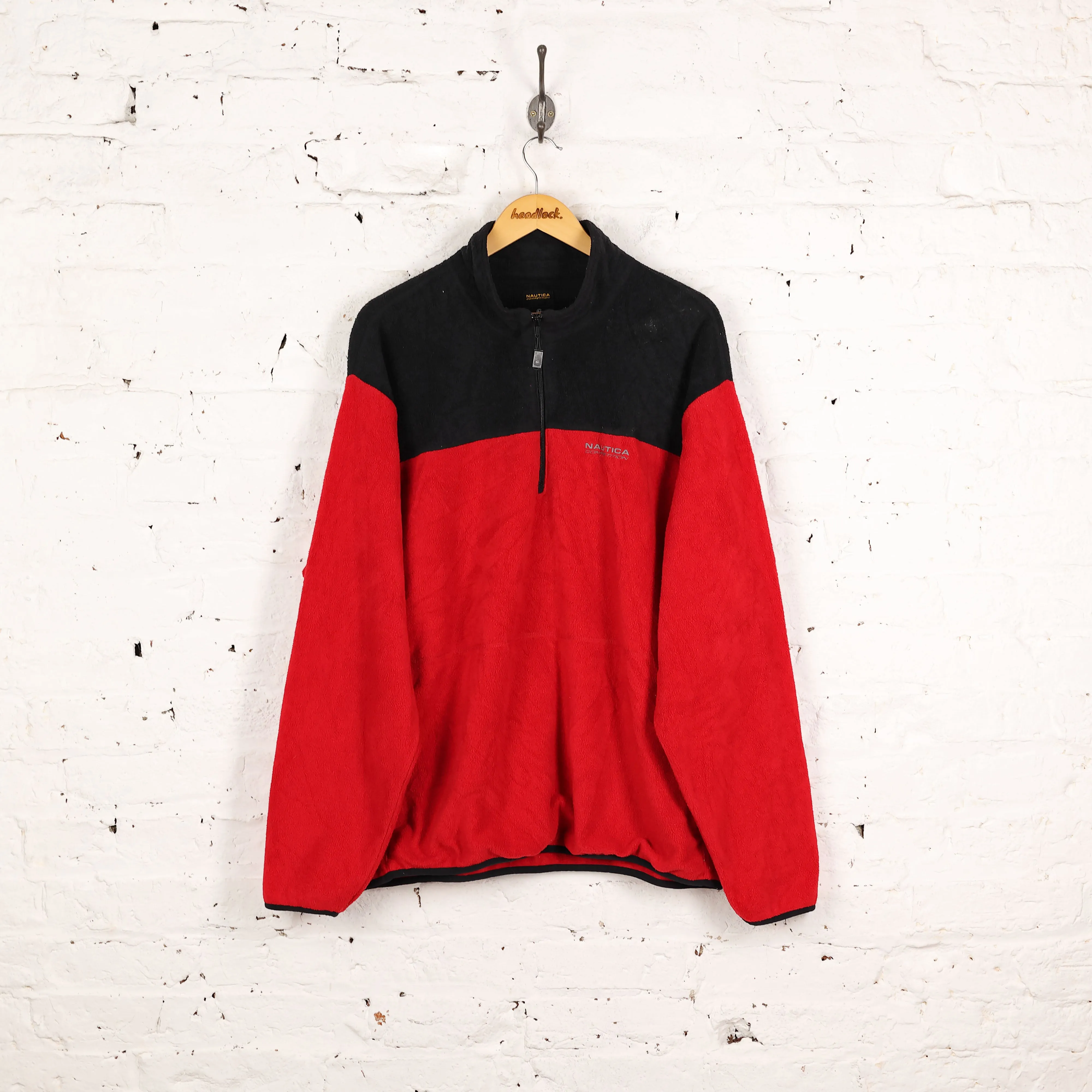 Nautica Competition 1/4 Zip Fleece - Red - XL