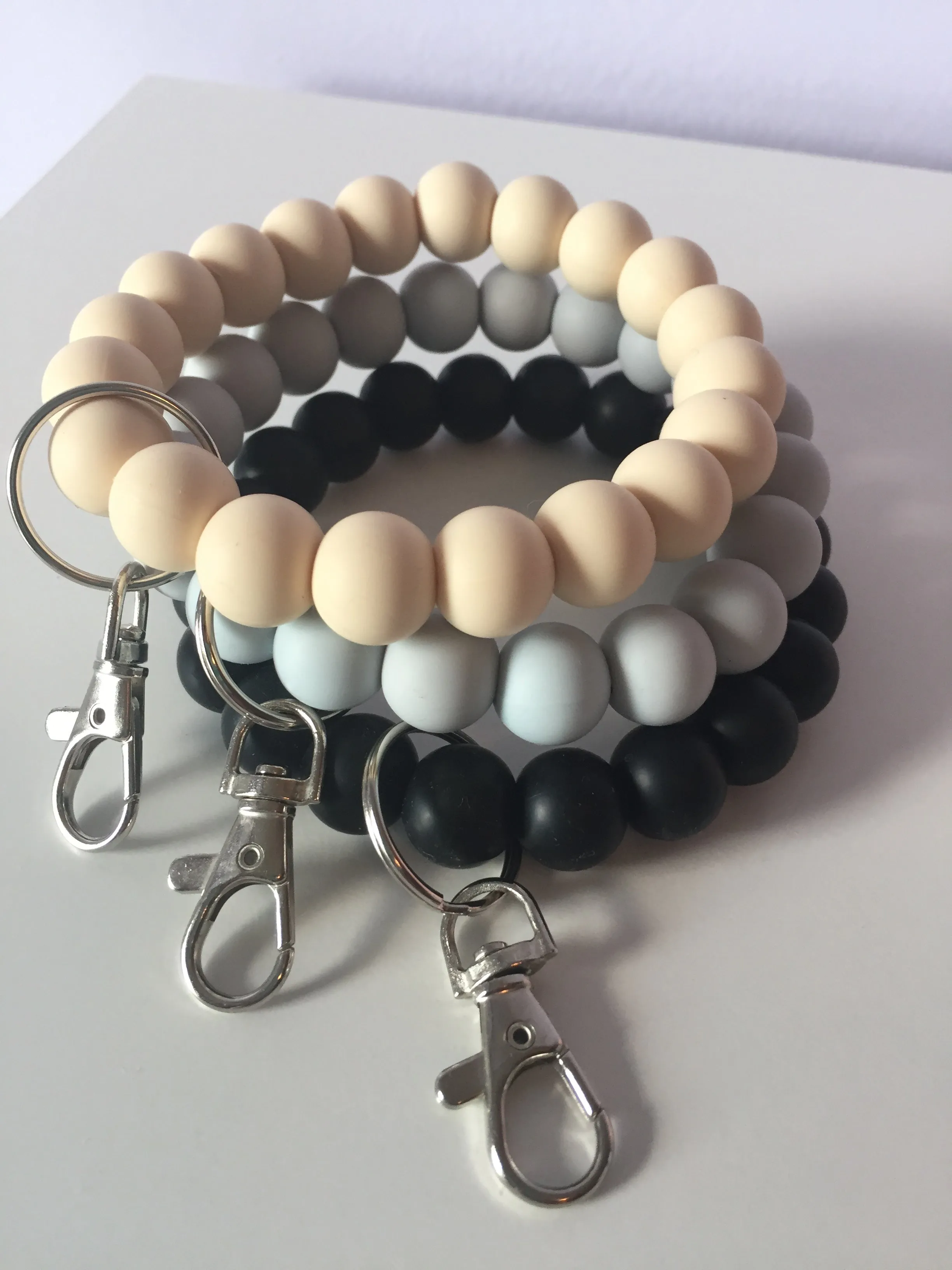 “Neutrals” Wristlet Keychain