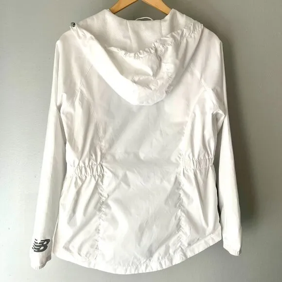 New Balance White Windbreaker Jacket Size M