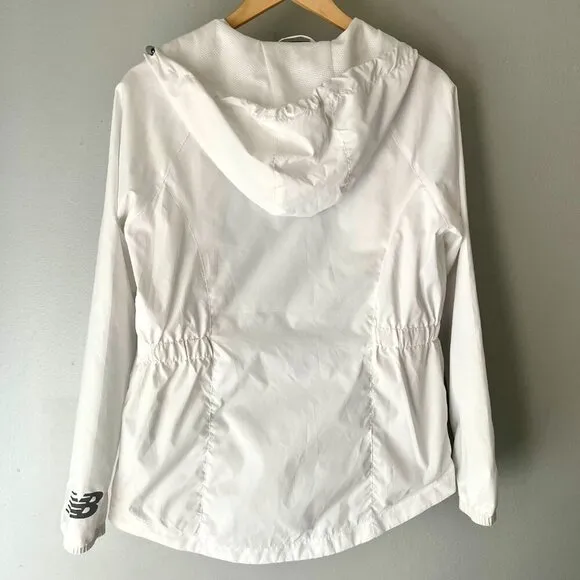 New Balance White Windbreaker Jacket Size M