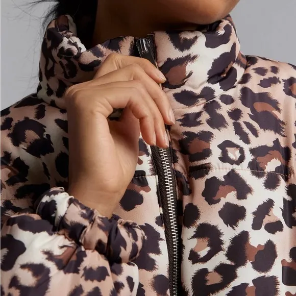 NEW Wednesday's Girl Leopard Print Puffer Coat from Urban Outfitters