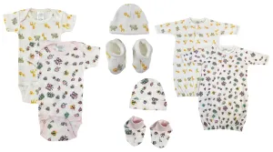 Newborn Baby Girl 8 Pc Layette Sets NC_0632