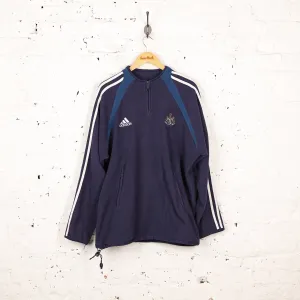 Newcastle United 1/4 Zip Adidas Football Fleece - Blue - XL