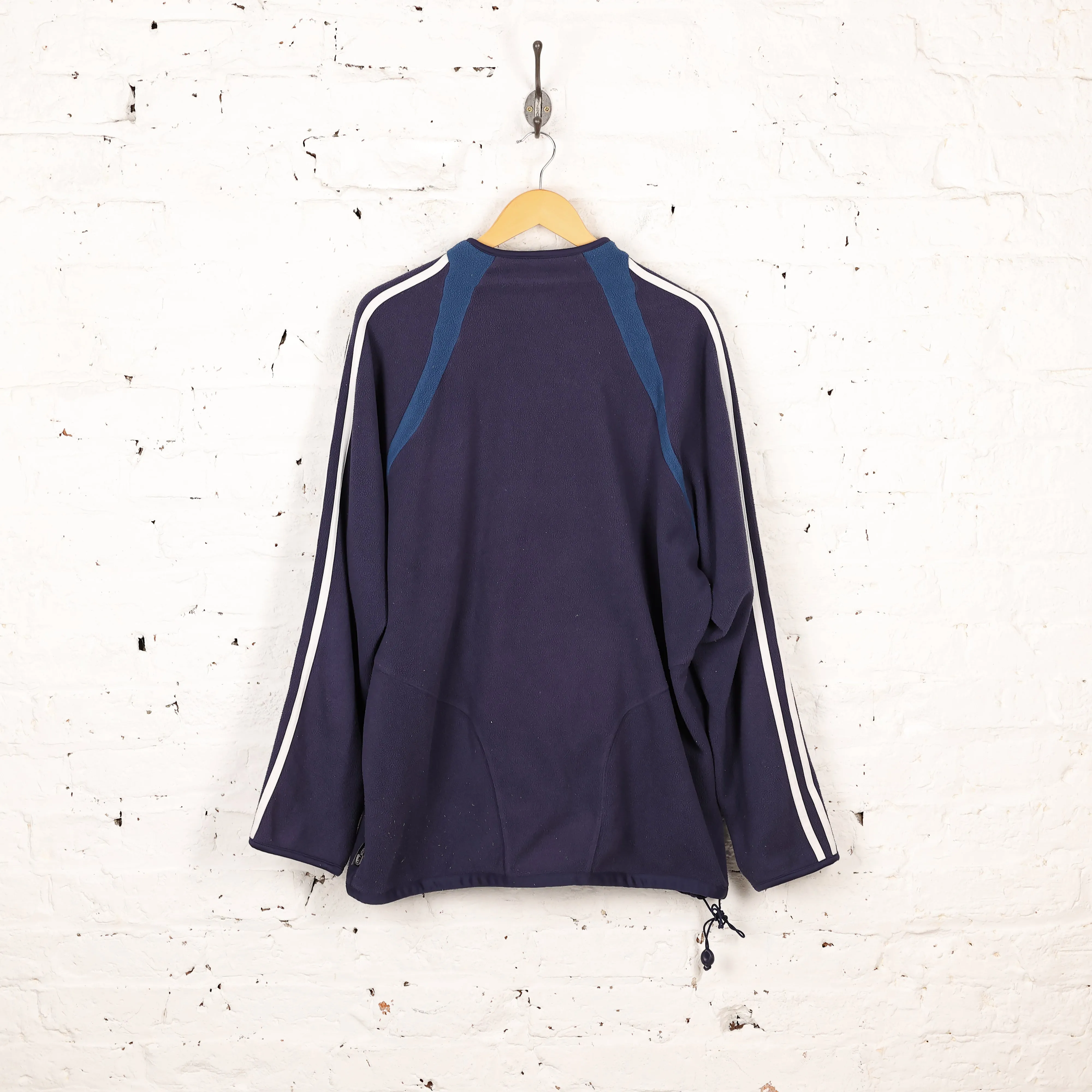 Newcastle United 1/4 Zip Adidas Football Fleece - Blue - XL