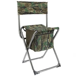 NGT Camo Quick Folding Stool with Storage Compartment