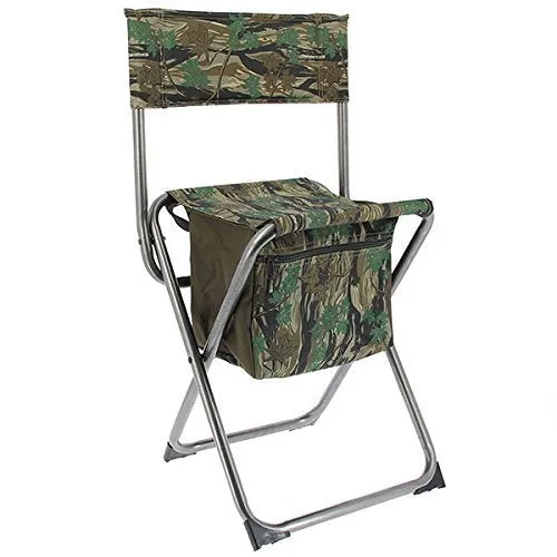 NGT Camo Quick Folding Stool with Storage Compartment