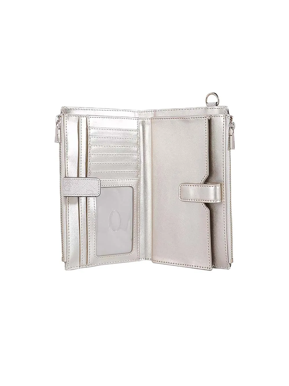 Noreen Slg Dbl Zip Organizer - Latte Logo Brown