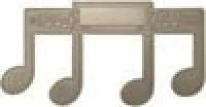 Note Shaped Stainless Steel Page Holder - Embossed, Engravable