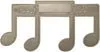 Note Shaped Stainless Steel Page Holder - Embossed, Engravable