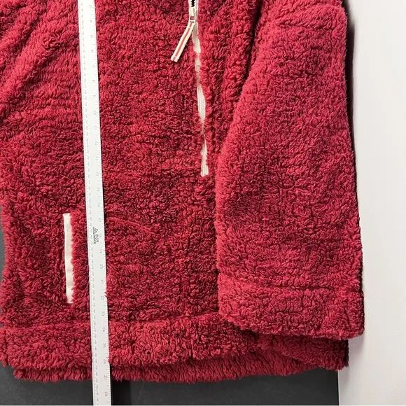 NWT Anthropologie  Annette Sherpa Pullover Sweater 1/4 zip Cozy w/pockets Fuzzy