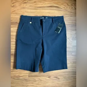 *NWT* Lauren Ralph Lauren Stretch Cotton Shorts Lauren Navy Size 8