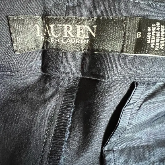 *NWT* Lauren Ralph Lauren Stretch Cotton Shorts Lauren Navy Size 8