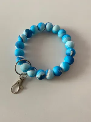 “Ocean Print” Wristlet Keychain