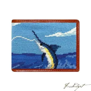 Offshore Fishing Needlepoint Bi-Fold Wallet