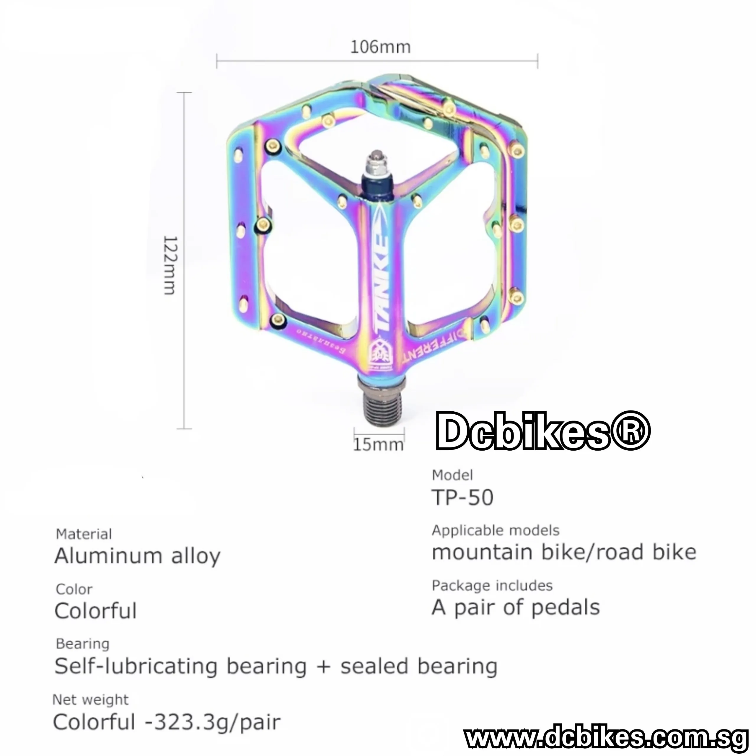 Oil Slick TP-50 Aluminium MTB Lightweight Pedals