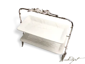 Oliveira Buffet Stand with 2 Rectangular Trays