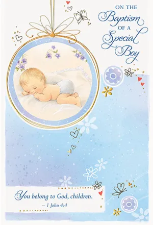 On the Baptism of a Special Boy Greeting Card