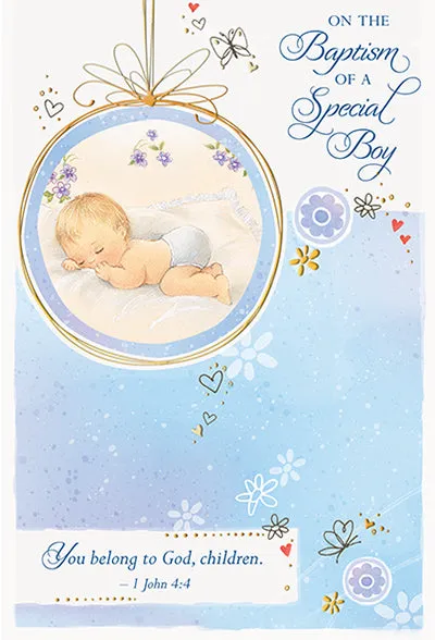 On the Baptism of a Special Boy Greeting Card