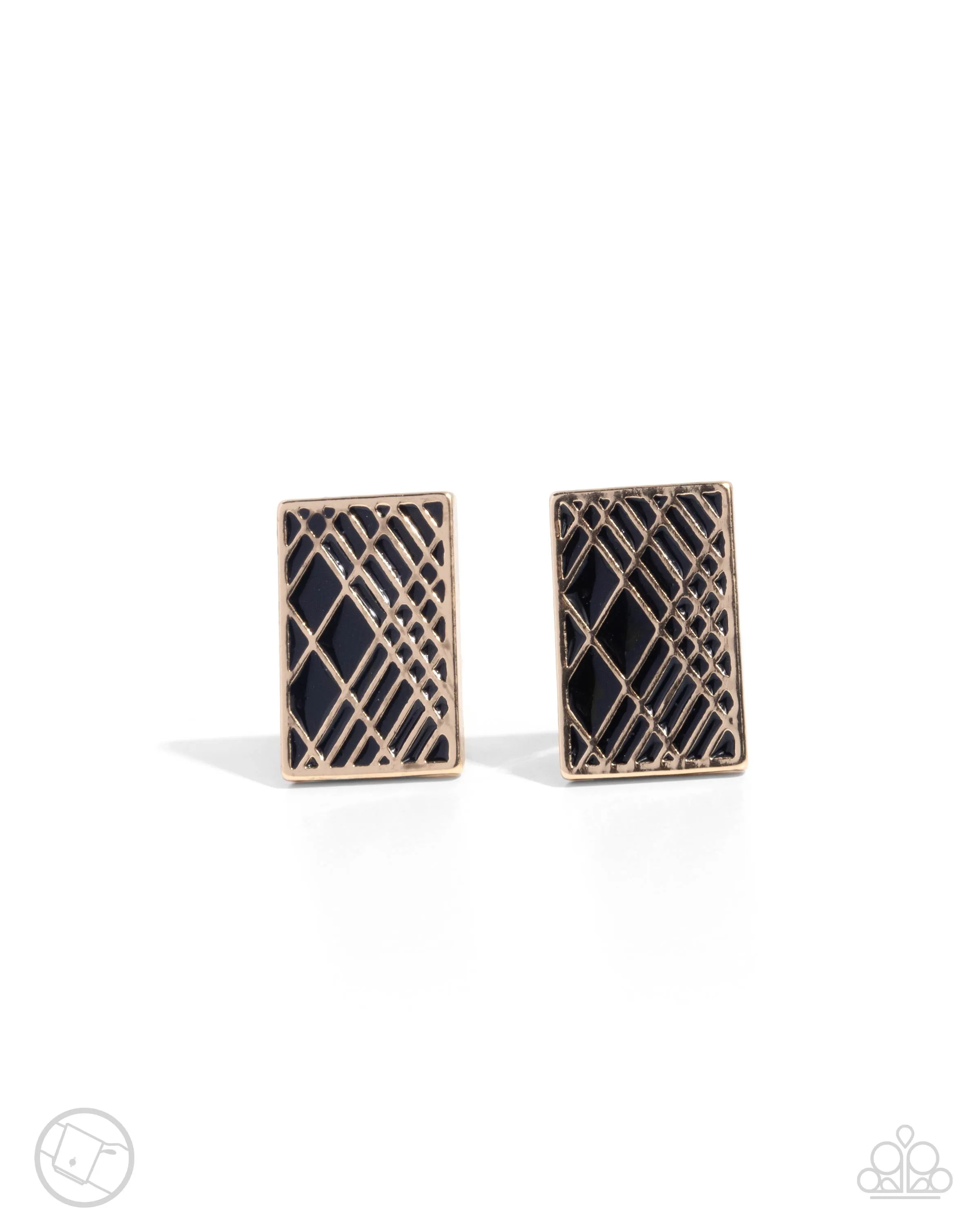 Paparazzi Crisscrossed Captain Cuff Links Gold