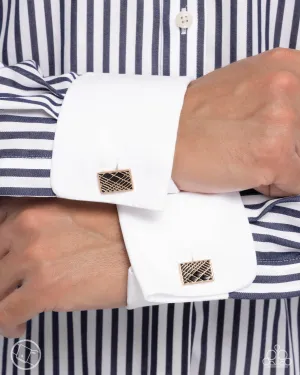 Paparazzi Crisscrossed Captain Cuff Links Gold