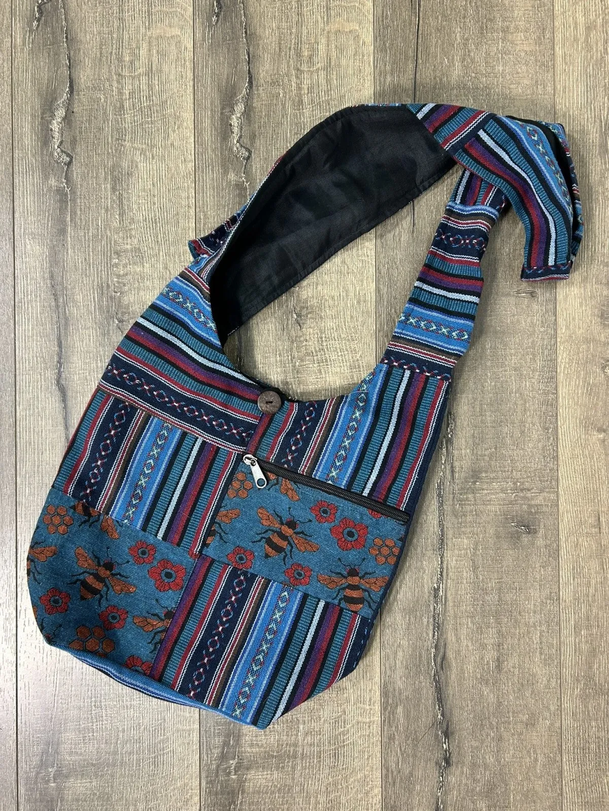 Patchwork Bee Shoulder Bag