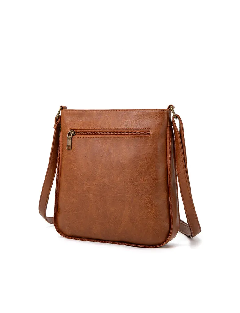 Patricia Vegan Expandable XBody Bag Tan