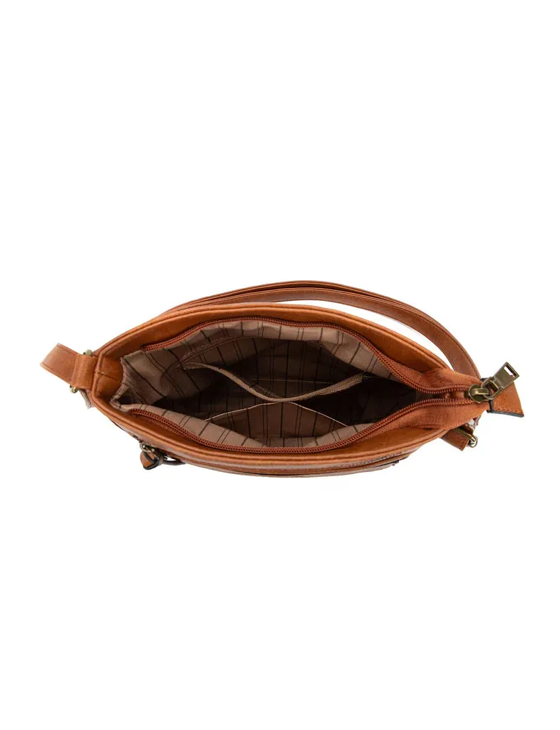 Patricia Vegan Expandable XBody Bag Tan