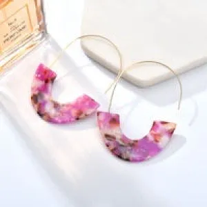 Patterned Pop of Color Earrings