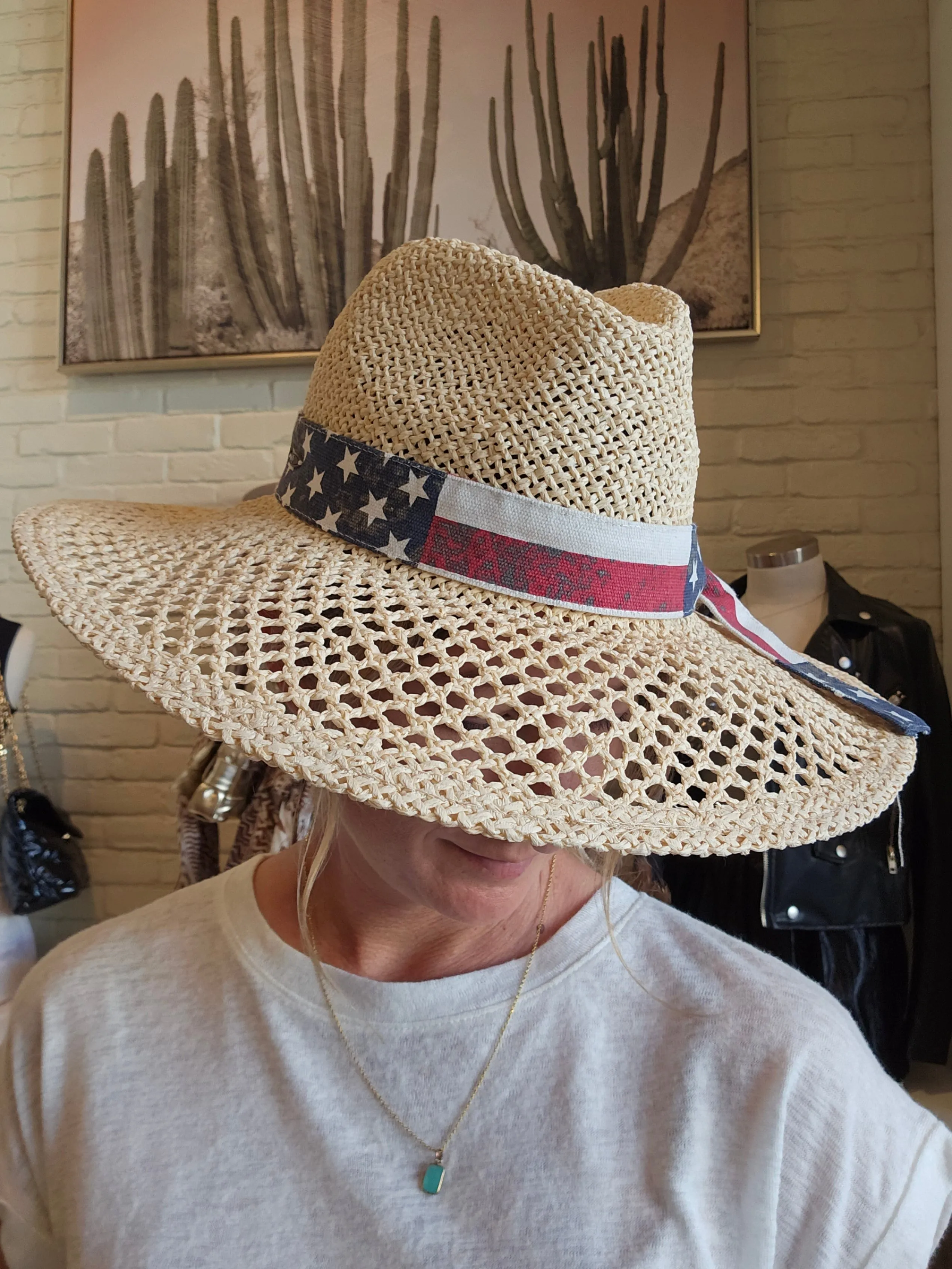 Patterned Ribbon Fedora